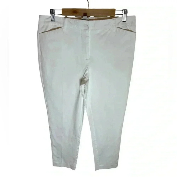 BRAND NEW “Worthington” White Slim Ankle Pants, Sz 8 . - Picture 1 of 5